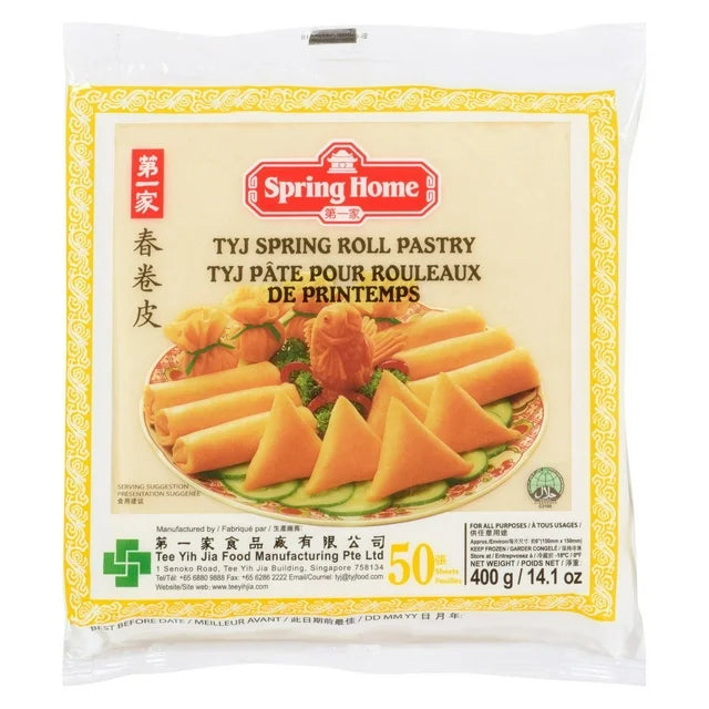 TYJ Spring Roll Wrapper 6′′ 50 pieces 400g