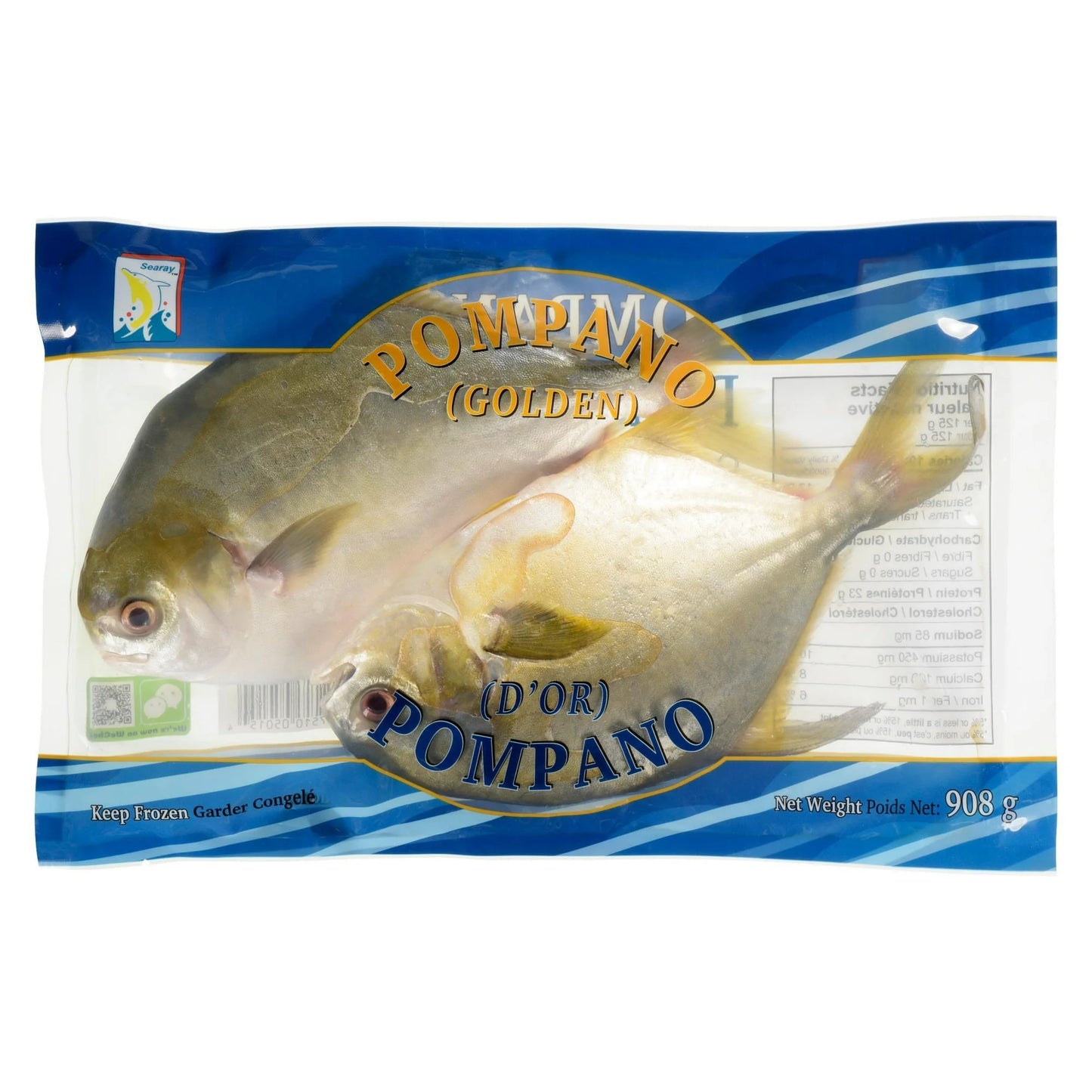 Golden Pompano 2pcs/pack 908g