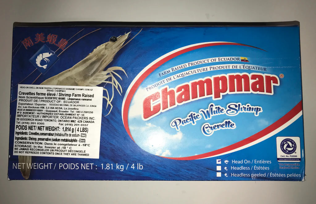 Champmar Head-On Shrimp 4lbs/1.81kgs