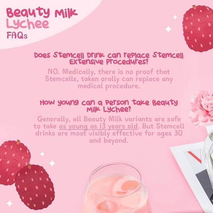 Beauty Milk Lychee (Swiss STEM CELL Drink)
