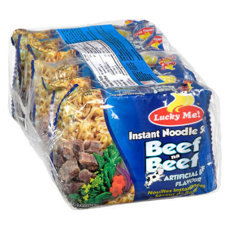 Lucky Me Beef na Beef Instant Noodles 6x55g