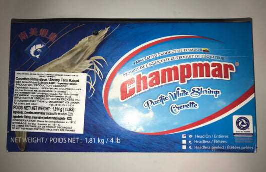 Champmar Head-On Shrimp 4lbs/1.81kgs