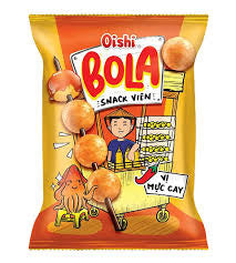Oishi Bola Spicy Squid Flavored Snack Balls 68g