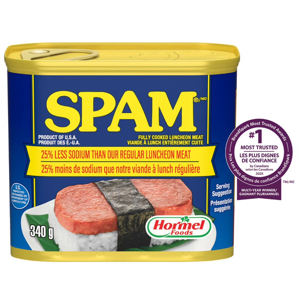 Hormel Foods Spam 25% less sodium 340g